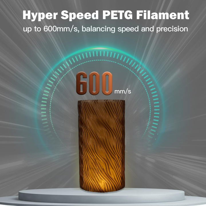 ERYONE High Speed Translucent PETG Filament 1.75mm +/- 0.03mm, 3D Drucker Filament, 30-500mm/s Hyper