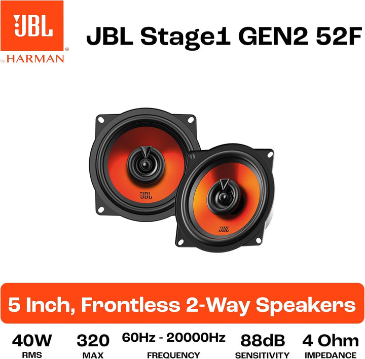 JBL Stage1 GEN2 52F Koaxial Lautsprecher Auto 130mm (5,25 Zoll): von Harman Kardon Car HiFi mit 40W
