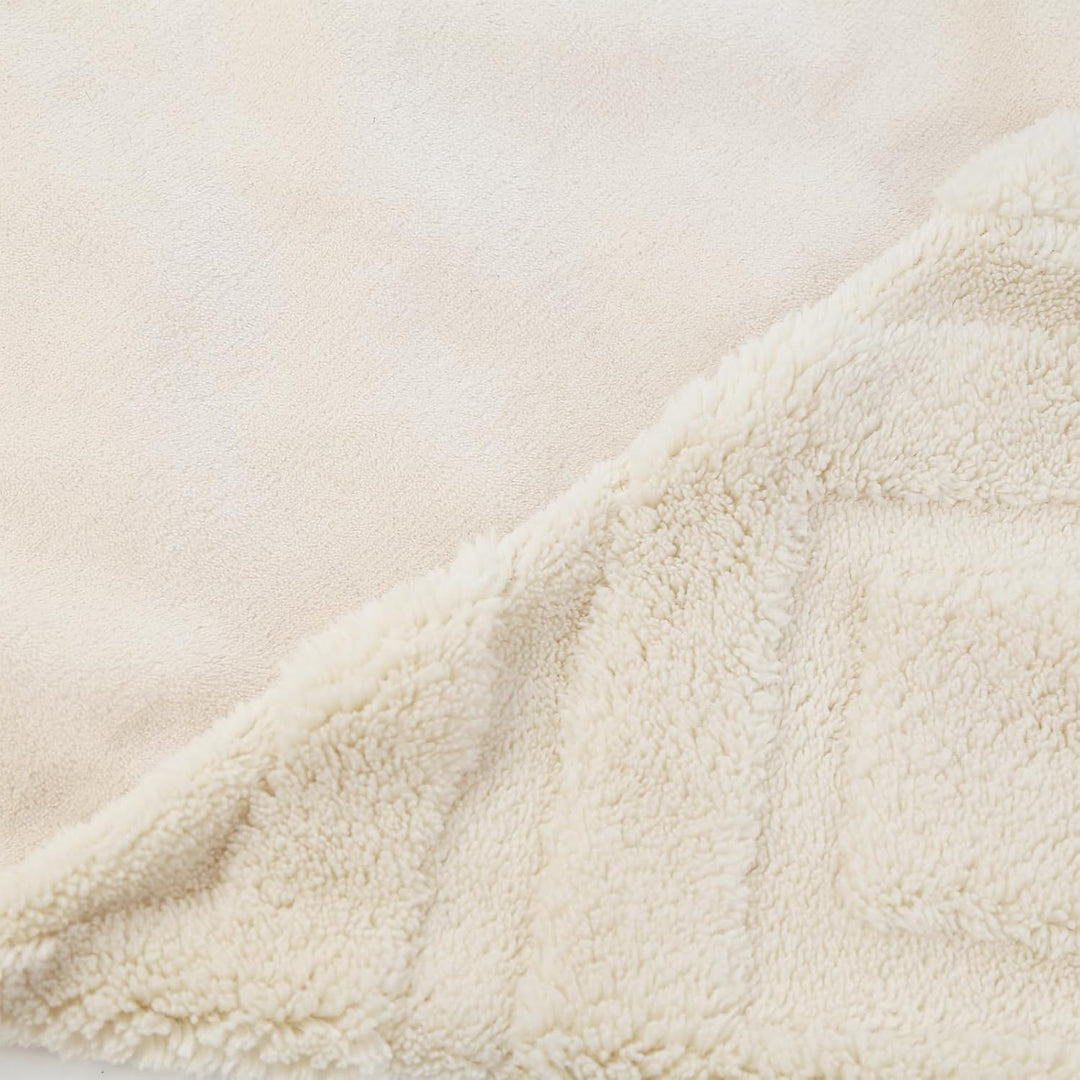 KEAYOO Plüsch Kissenbezug 40x80cm mit Flauschig Teddy Fleece Extra Warm für Winter Kissenbezug (Beig