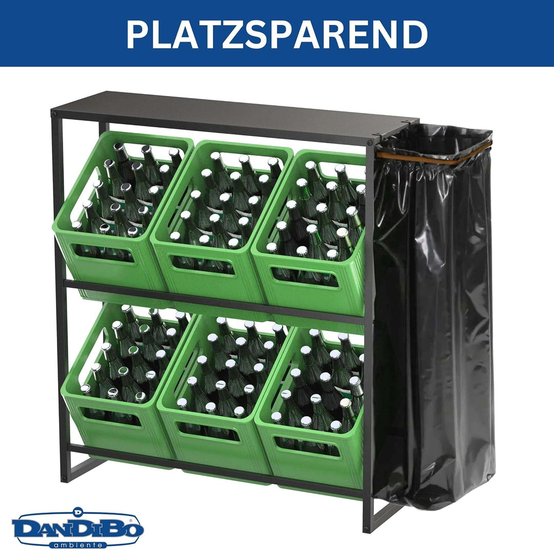 DanDiBo Pfandflaschen Sammelbehälter Behälter Flaschensammler Müllsackhalter Müllsackständer Pfandbo