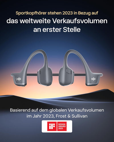 SHOKZ OpenRun Pro 2 Knochenschall Sportkopfhörer, Open-Ear-Ohrhörer mit Bluetooth 5.3, Mikrofon mit