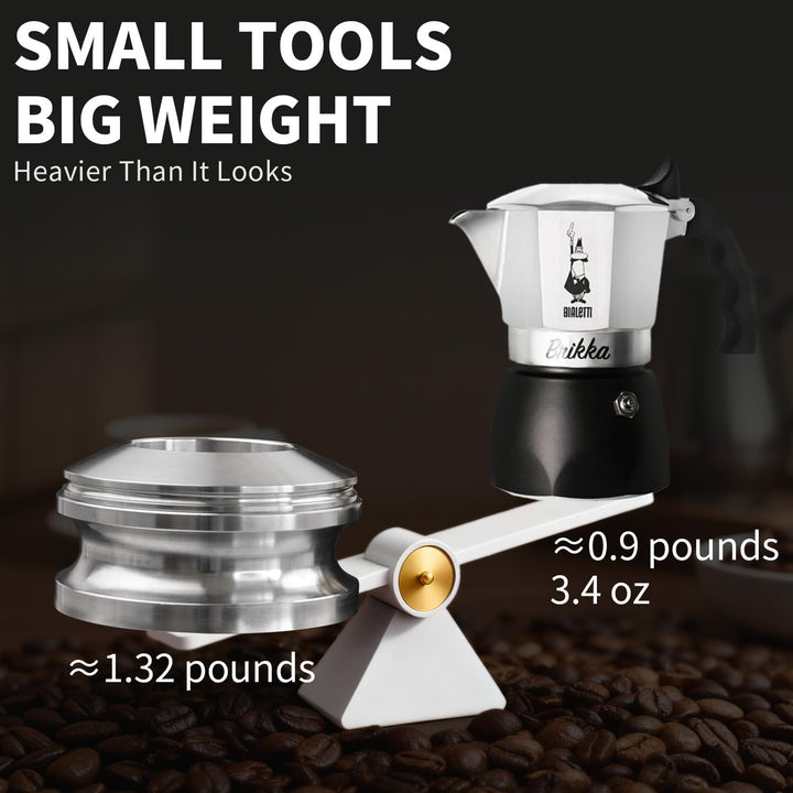 Kaffeestampfer für Mokkakanne, 304 Edelstahl, Espresso-Kaffee-Trichter, kompatibel mit Aluminium-Esp