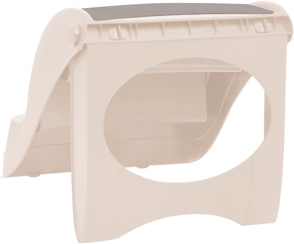 vidaXL Hundetreppe mit 3 Stufen Klappbar Creme 50x38x38 cm Kunststoff, Creme