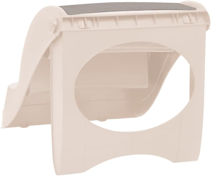 vidaXL Hundetreppe mit 3 Stufen Klappbar Creme 50x38x38 cm Kunststoff, Creme