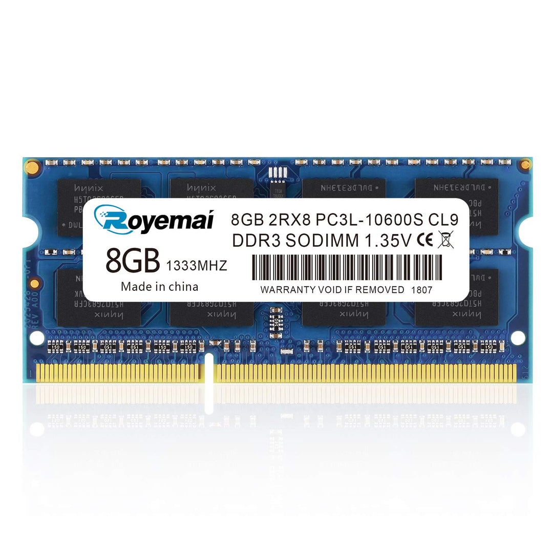 8GB DDR3 1333Mhz PC3-10600 Sodimm 2Rx8 1,35V CL9 Non-ECC Notebook Arbeitsspeicher Module Upgrade für