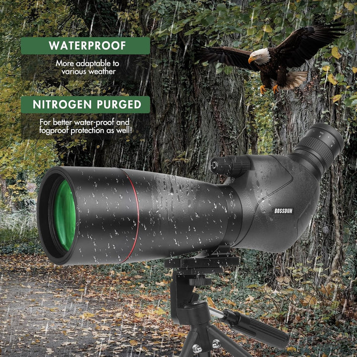 25-75X70 Spektiv für Zielschiessen - HD Spektiv mit Stativ Tragetasche & Smartphone Halterung - BAK4