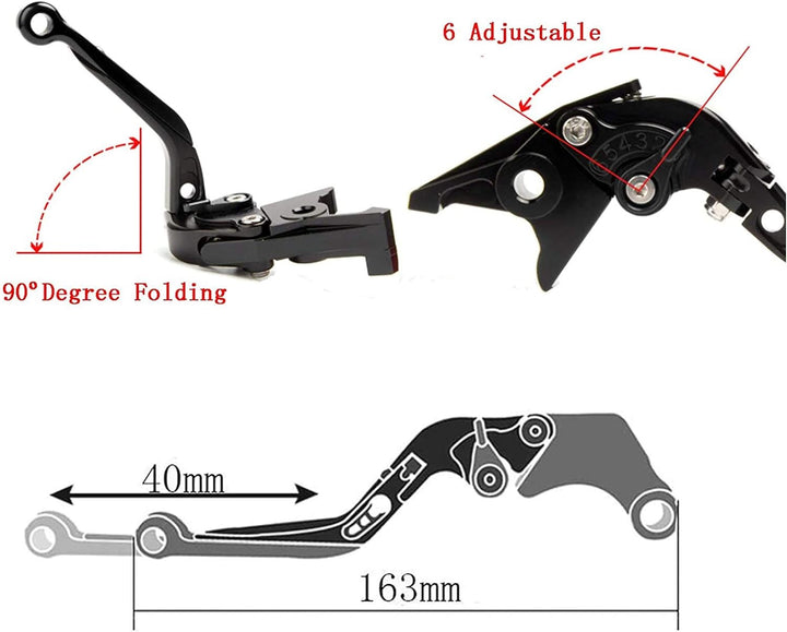 Motorrad Einstellbar Faltbar Brems Kupplungshebel CNC Aluminium für R Nine T 2017-2020 R NINET URBAN