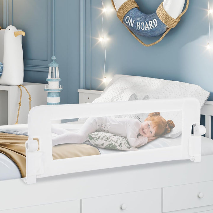 DREAMADE Bettgitter 150/120/105 cm, Kinderbettgitter Schutz, Kinderschutzgitter aus PP & Oxford, Bab
