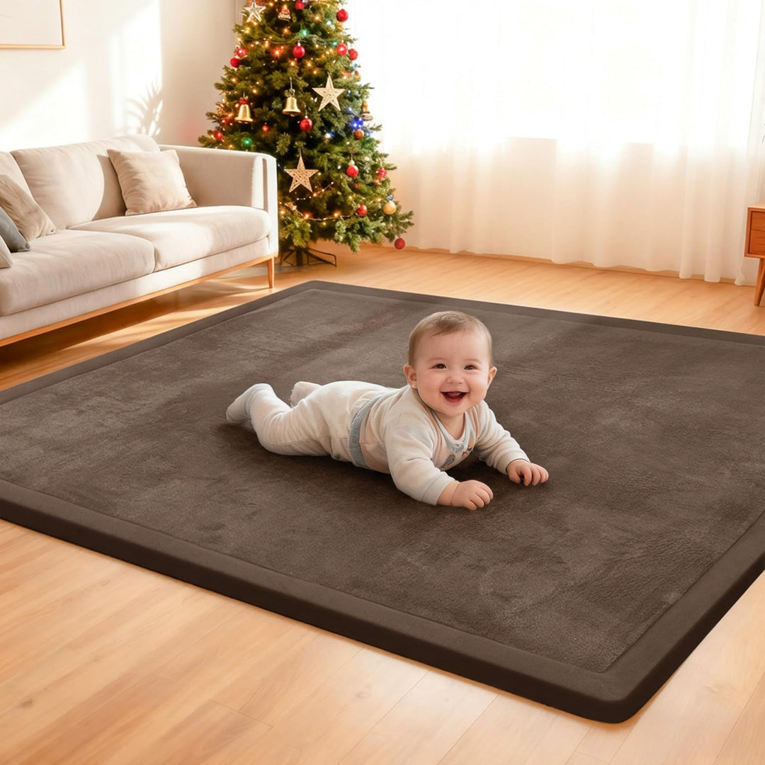 ACOMOPACK Baby Spielmatte aus 3,5 cm dickem Memory-Schaumstoff, 127 x 188 cm, Kinder Laufstallmatte