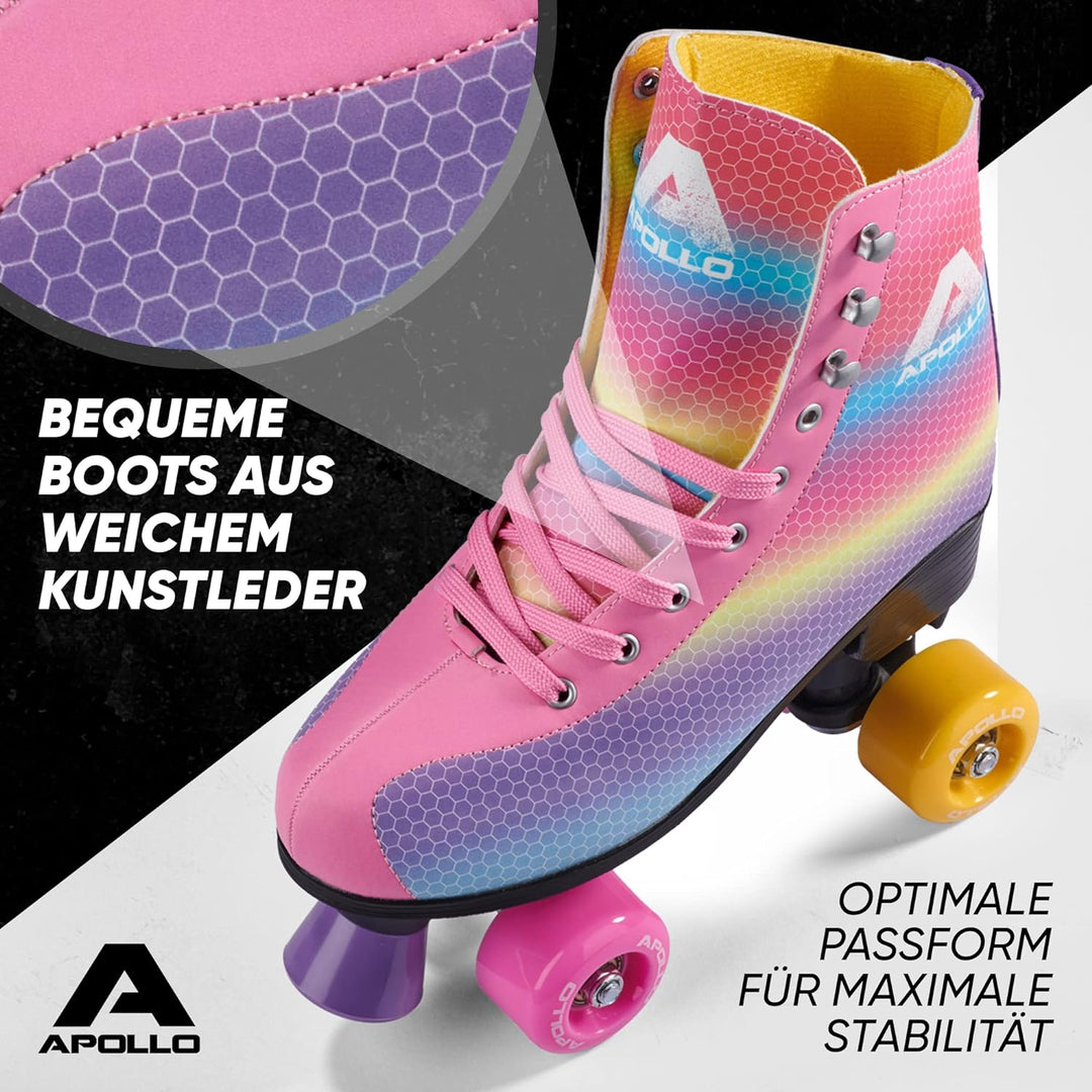 Apollo Disco Roller, Classic Roller | Rollschuhe für Kinder und Erwachsene | grössenverstellbare Qua
