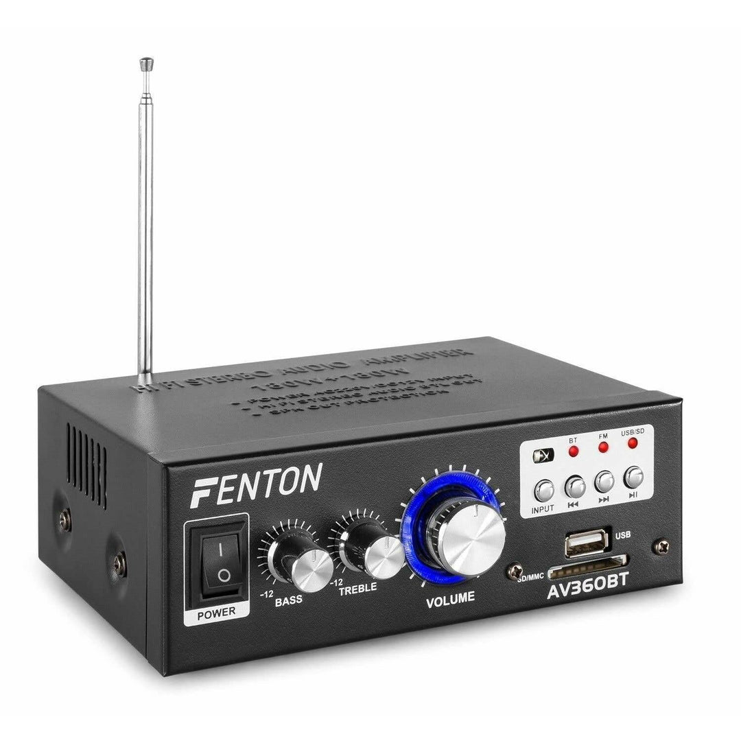 Fenton AV360BT Stereo Verstärker mit Bluetooth, MP3-Player und Fernbedienung - Kompakter 2x40W Hi-Fi