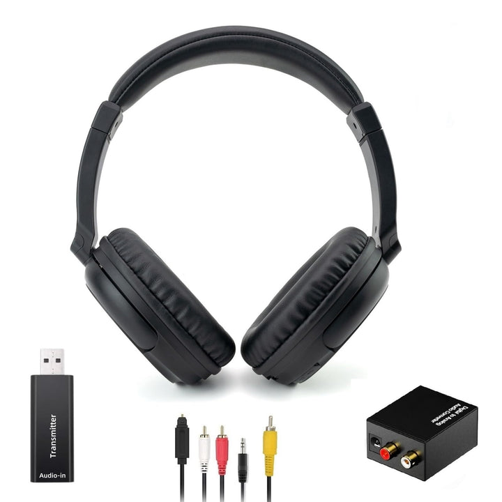 Kabelloses TV-Kopfhörer mit USB Transmitter für Senioren, Bluetooth5.3 Über-Ohr Headset, 30 Stunden