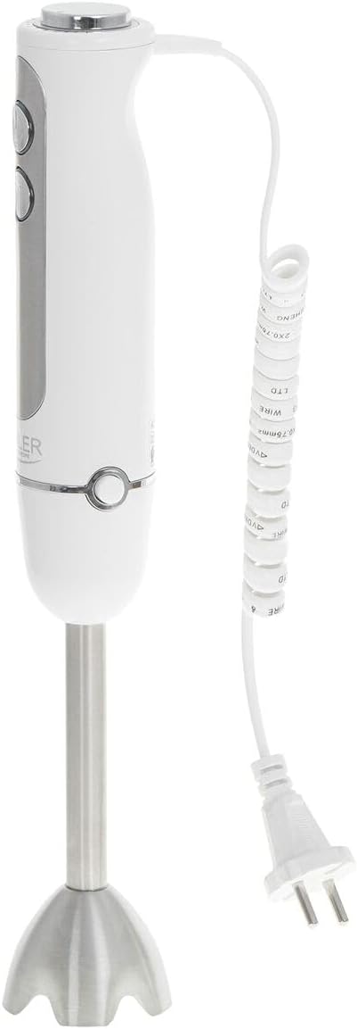 Adler AD 4625w Elektrischer Pürierstab, 1500 W, Stabmixer mit fünfstufige Geschwindigkeitsregulierun