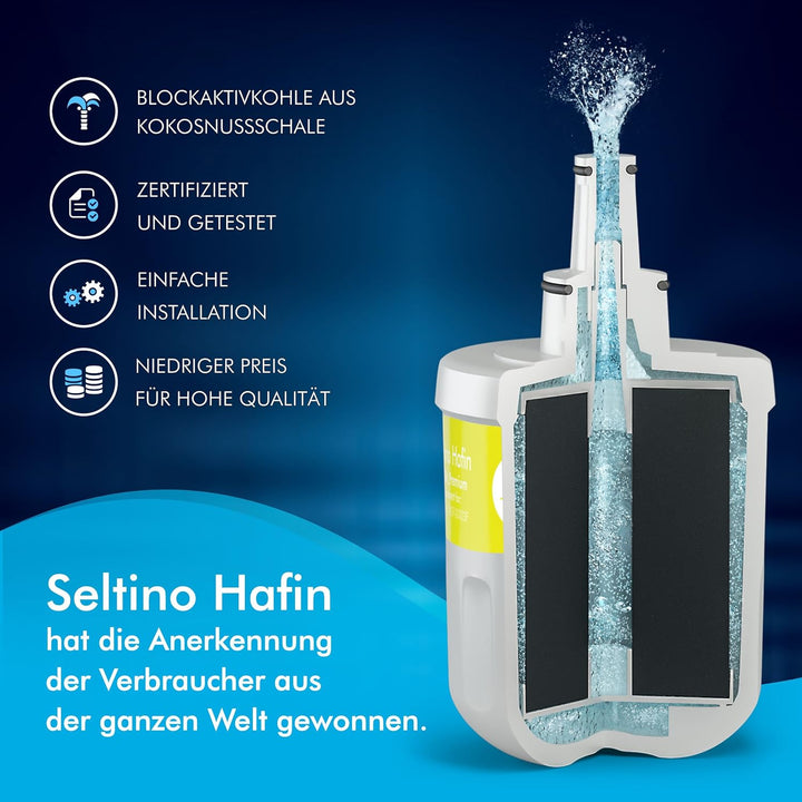 2x Seltino HAFIN - kompatibler Wasserfilter für Samsung Kühlschränke, ersetzt DA29-00003G, Hafin/exp