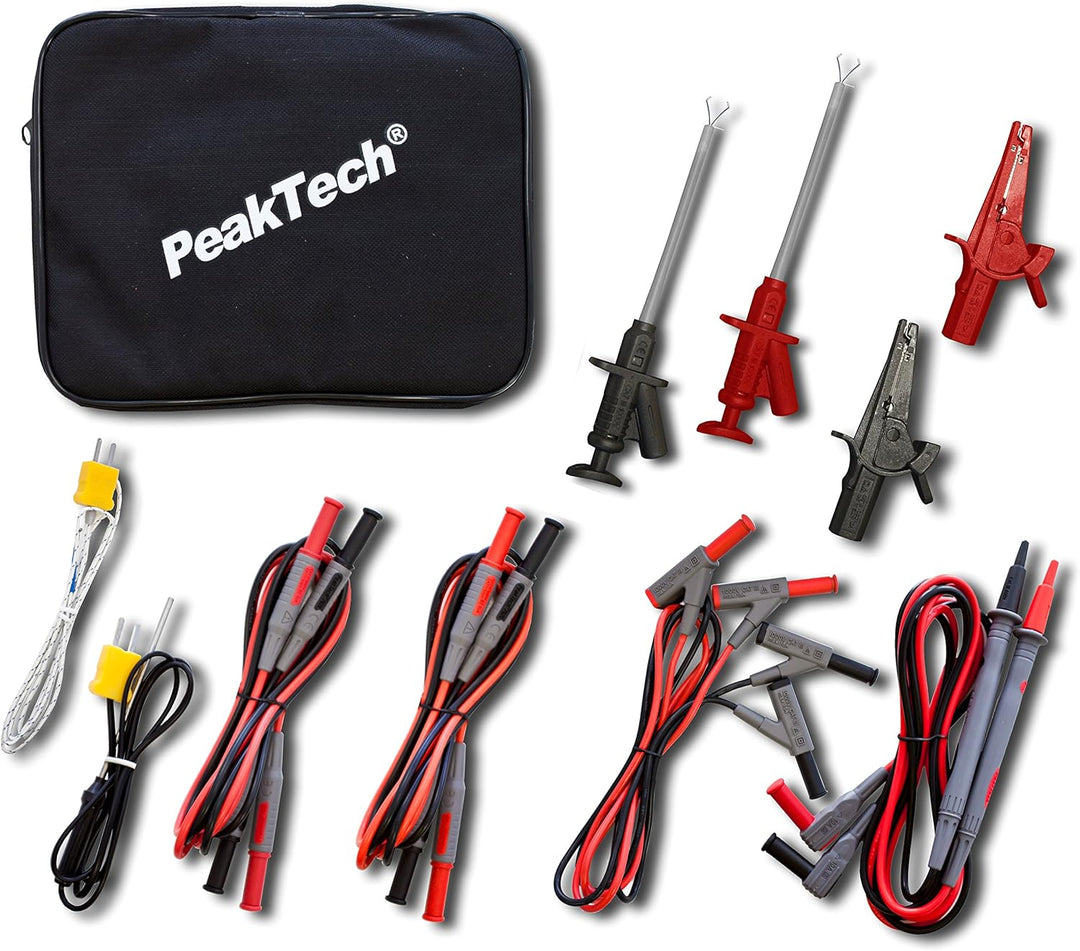 PeakTech 3444 – True RMS Digital Multimeter & Peak Tech P 8200 – Messzubehör Set für Digital Multime