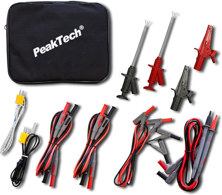 PeakTech 3444 – True RMS Digital Multimeter & Peak Tech P 8200 – Messzubehör Set für Digital Multime