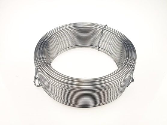Garmix Spanndraht Bindedraht Befestigung für Gartenzaun Maschendraht Volieren (Edelstahl 50m 2,0mm),