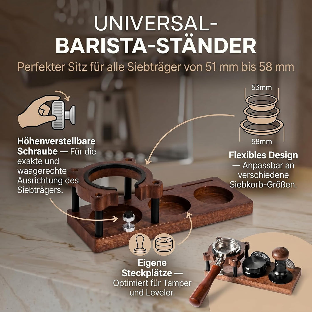 Espresso Tamperstation, Espresso Zubehör Organizer Multifunktionale Tamperstation für Barista Kaffee