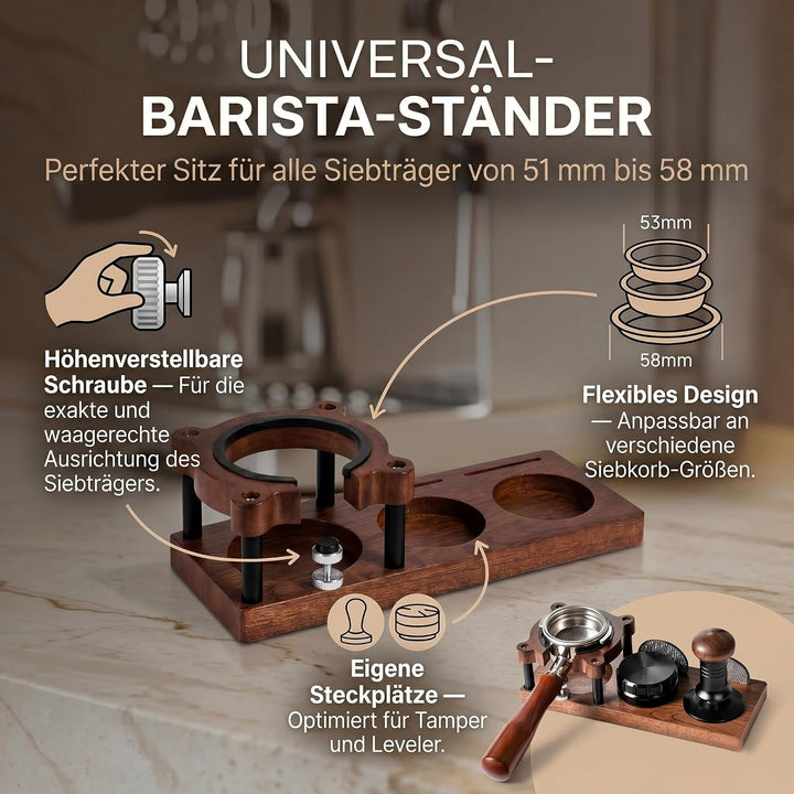 Espresso Tamperstation, Espresso Zubehör Organizer Multifunktionale Tamperstation für Barista Kaffee
