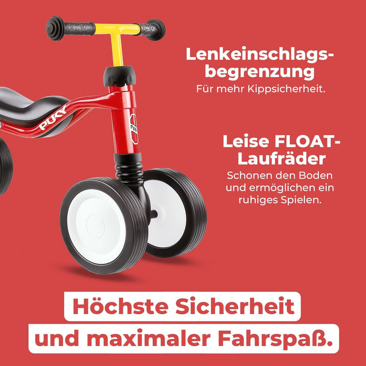 PUKY WUTSCH | Sicheres Rutschfahrzeug | Kinder Laufrad ab 1 Jahr | Mit Pendelachse | Sicherheitslenk