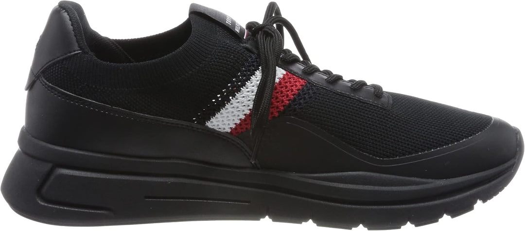 Tommy Hilfiger Herren Premium Lightweight Runner Knit Runner Sneaker 40 EU Schwarz, 40 EU Schwarz