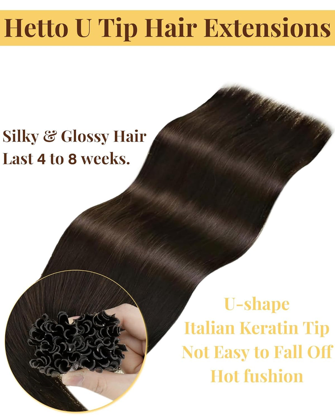 Hetto Echthaar Bondings Extensions Braun Keratin Extensions Bonding Echthaar Remy Extensions Echthaa