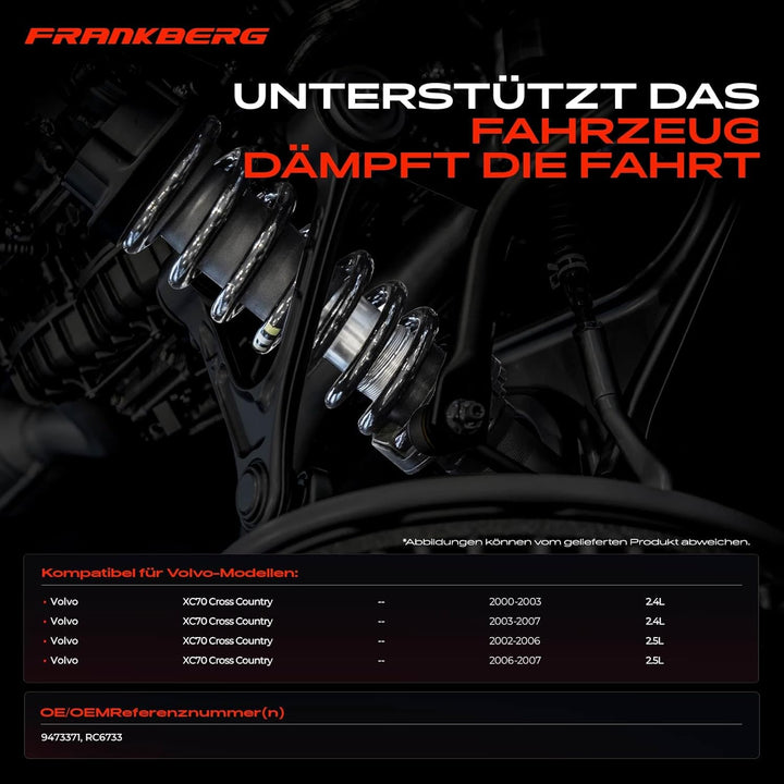 Frankberg 2x Federn Fahrwerksfeder Hinterachse Links Rechts Kompatibel mit XC70 Cross Country 2.4L 2