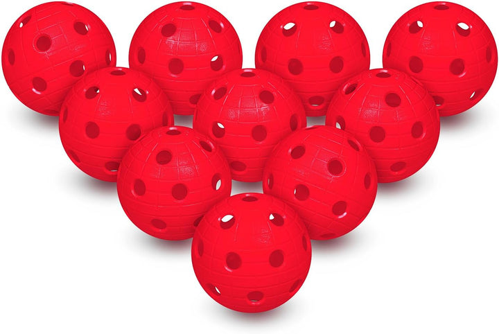 Sport-Thieme Floorball-Bälle-Set | 10 Bälle | Für Schul- und Vereinssport | Glatte Oberfläche | Vers