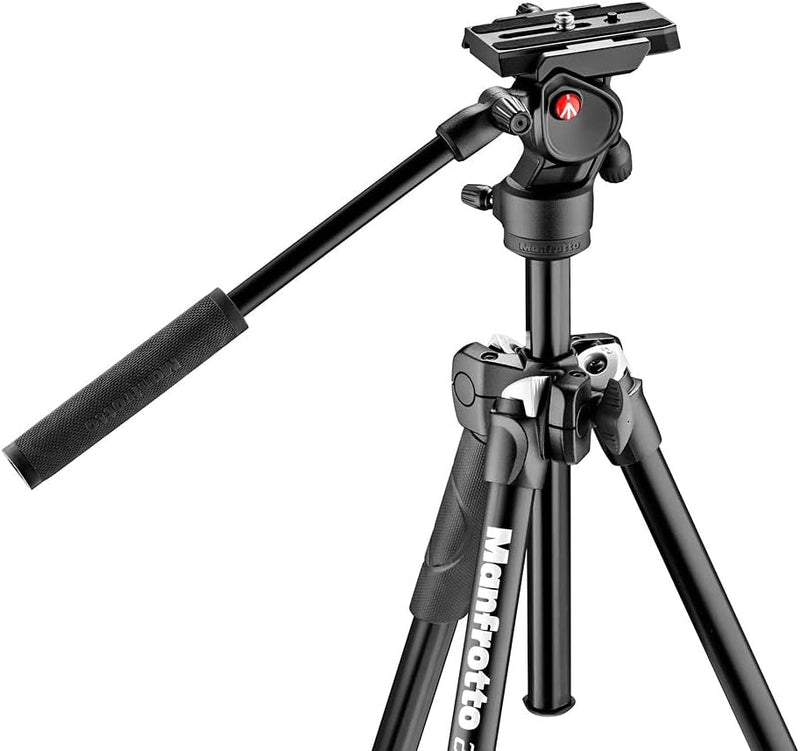 Manfrotto 290 leichtes Kamerastativ mit Befree-Live-Fluid-Kopf für Live-Aufzeichnungen Einzelbett, E