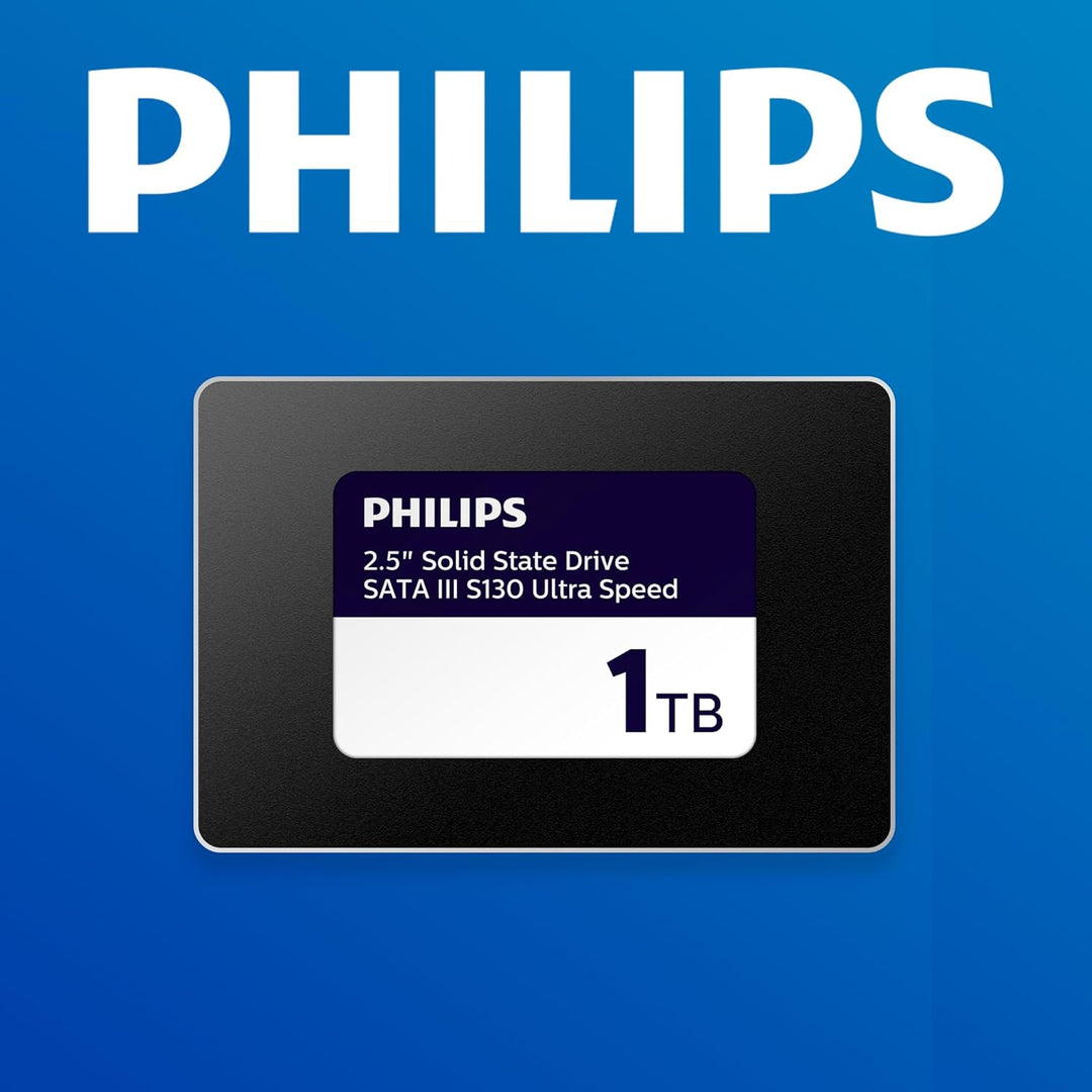 PHILIPS Interne SSD 2.5" SATA III 1 TB S130 Ultra Speed, Lesegeschwindigkeit bis zu 550 MB/s 1 TB Sa