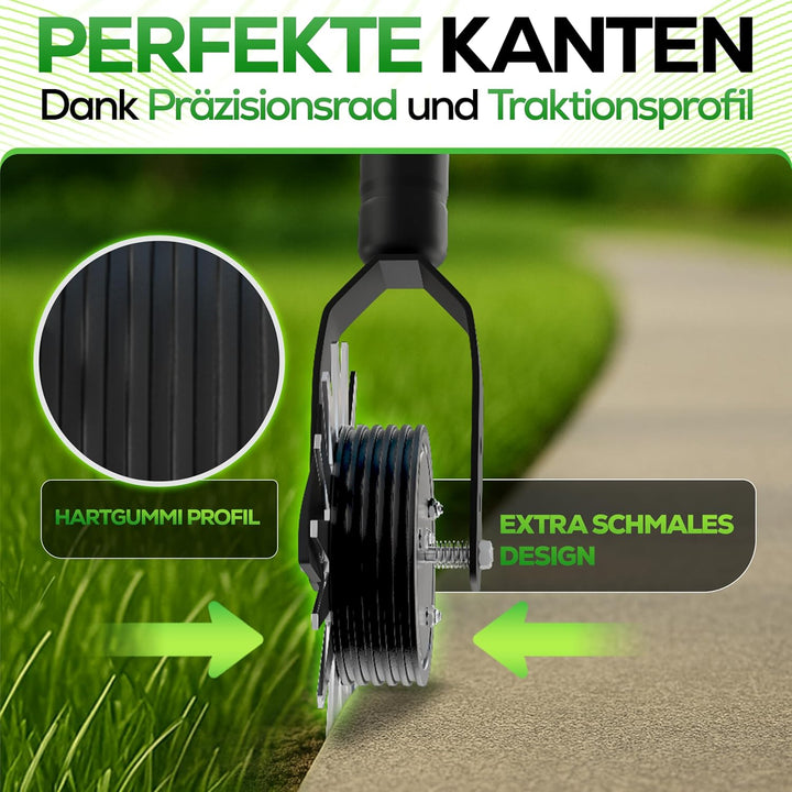 Profi Rasenkantenschneider mit höhenverstellbaren ergonomischen Stiel | Kantenschneider für perfekte