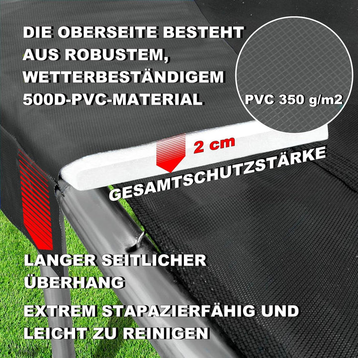 Baunsal® Trampolin Randabdeckung Ø 183 244 250 275 300 305 335 366 370 396 400 427 430 457 460 487 4