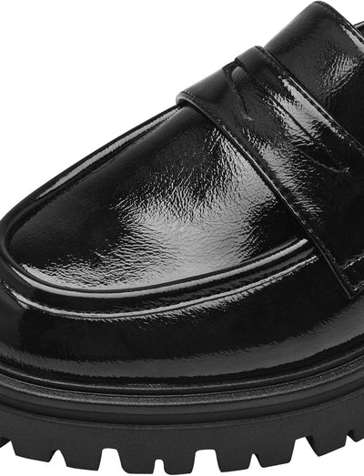 Tamaris Damen Slipper Blockabsatz 36 EU Black Patent, 36 EU Black Patent