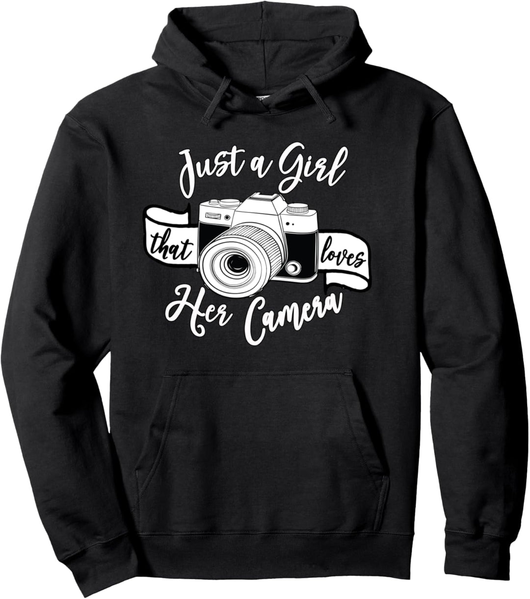 Süss Nur Ein Mädchen, Das Ihre Kamera Liebt Pullover Hoodie