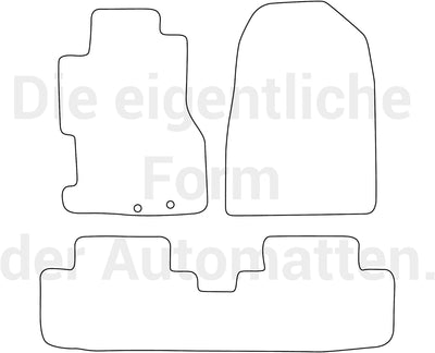 moto-MOLTICO Fussmatten Auto Velours Autoteppiche Schwarz Automatten Set 3-teilig passend für Honda