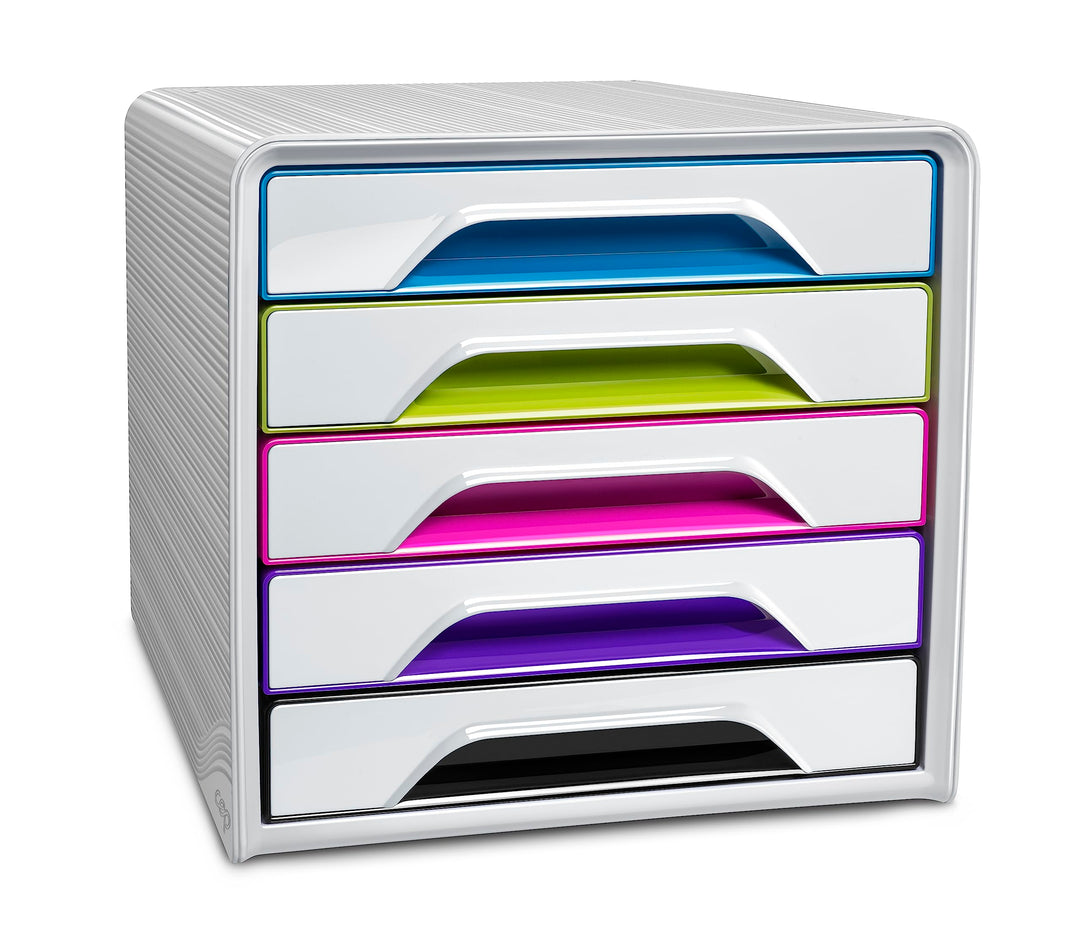 CEP Schubladenbox mit 5 flachen Schubladen Smoove 7-111 GM Weiss Arctic White / Gloss, Arctic White