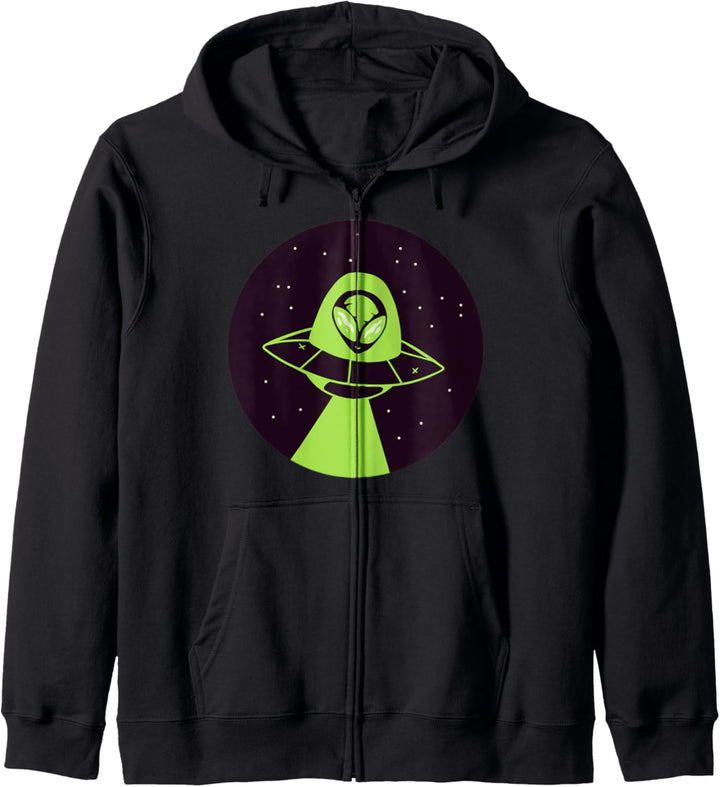 Cute Alien Space Ship From Outer Space Funny Kapuzenjacke