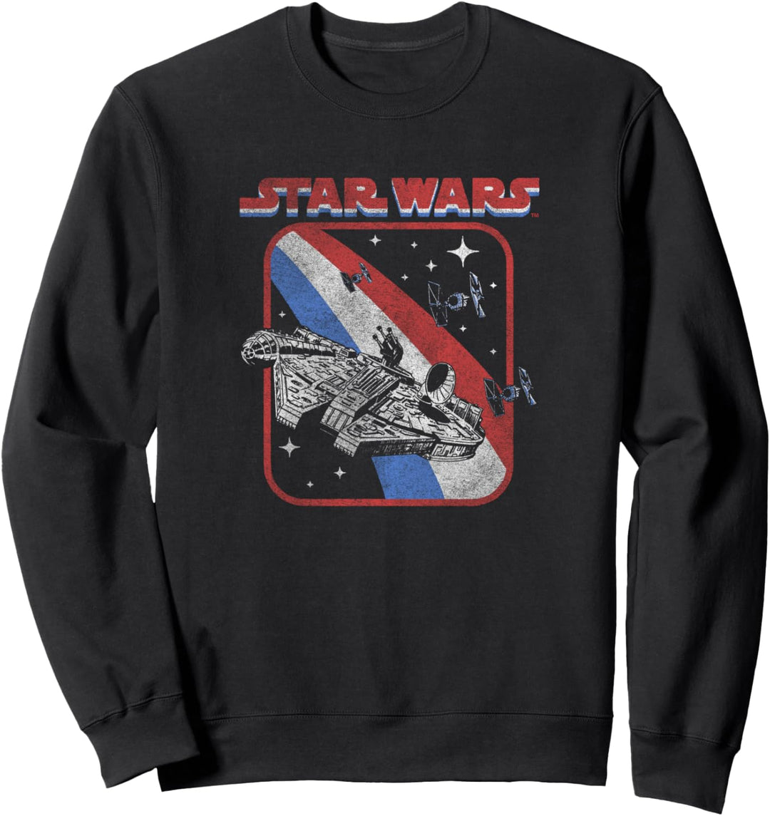 Star Wars Millennium Falcon Retro Galaxy Space Fight Sweatshirt