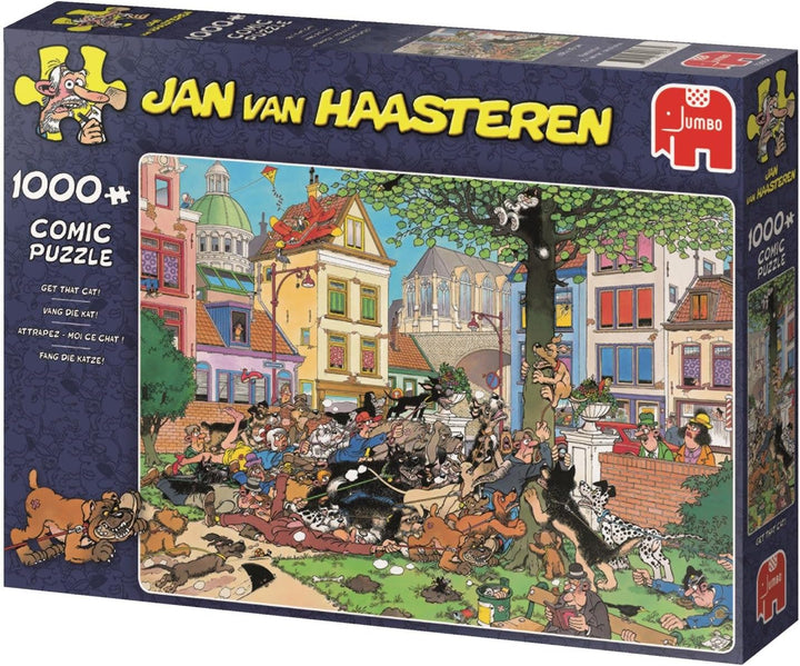 Jumbo 19056 Puzzle Jan Van Haasteren-Fang die Katze, 1000 Teile