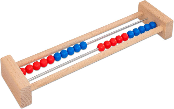 Betzold - Holz-Rechenrahmen 24 Stück Zahlenraum 20 Klassenset - Rechenschieber Kinder rot/blau, rot/