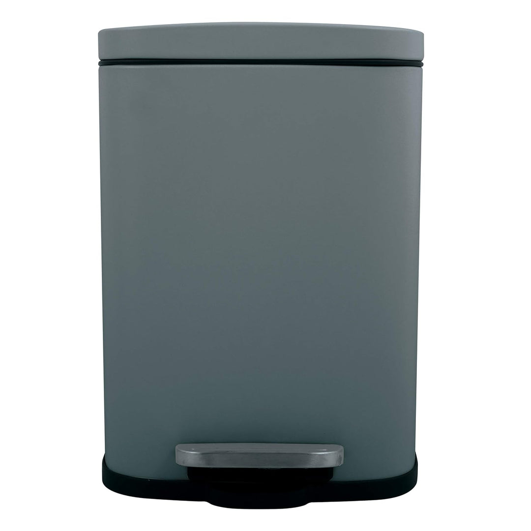 Spirella Kollektion Akira, Abfalleimer mit Pedal, 21,5 x 17,5 x 30 cm, 5 Liter, Stahl, Grau, 21,6 x