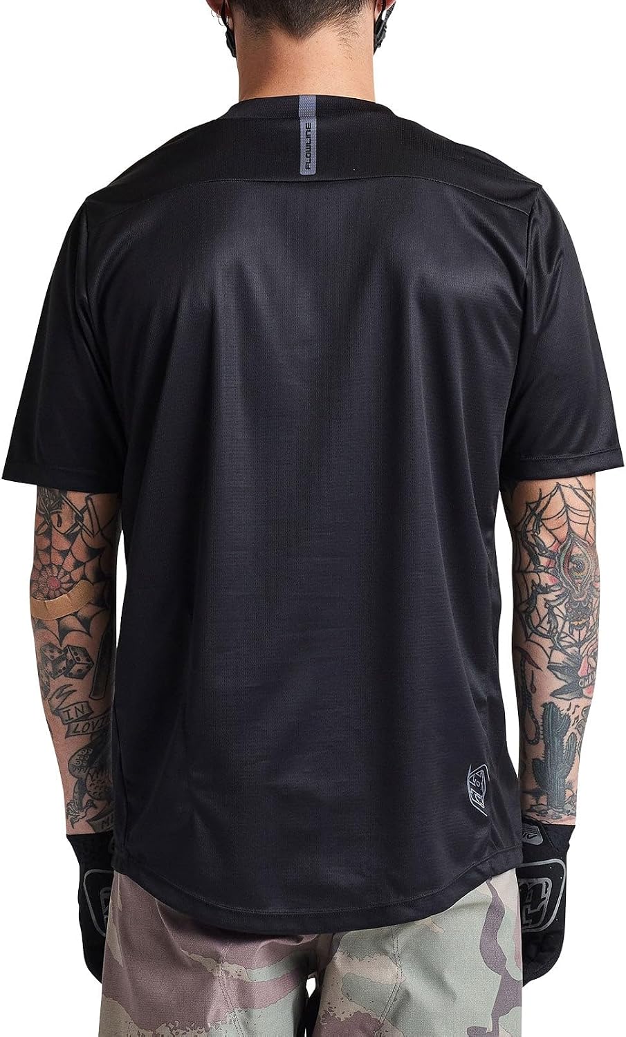Troy Lee Designs Herren Flowline Covert Fahrradtrikot T-Shirt S Schwarz, S Schwarz
