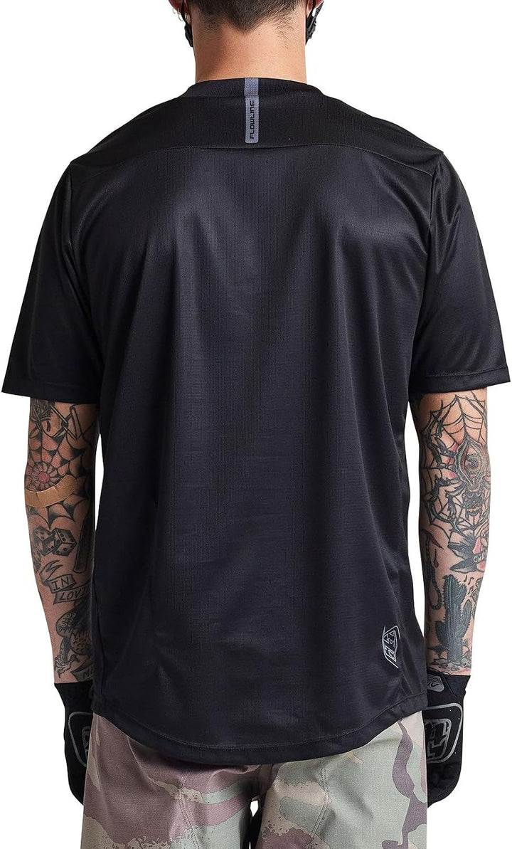 Troy Lee Designs Herren Flowline Covert Fahrradtrikot T-Shirt S Schwarz, S Schwarz