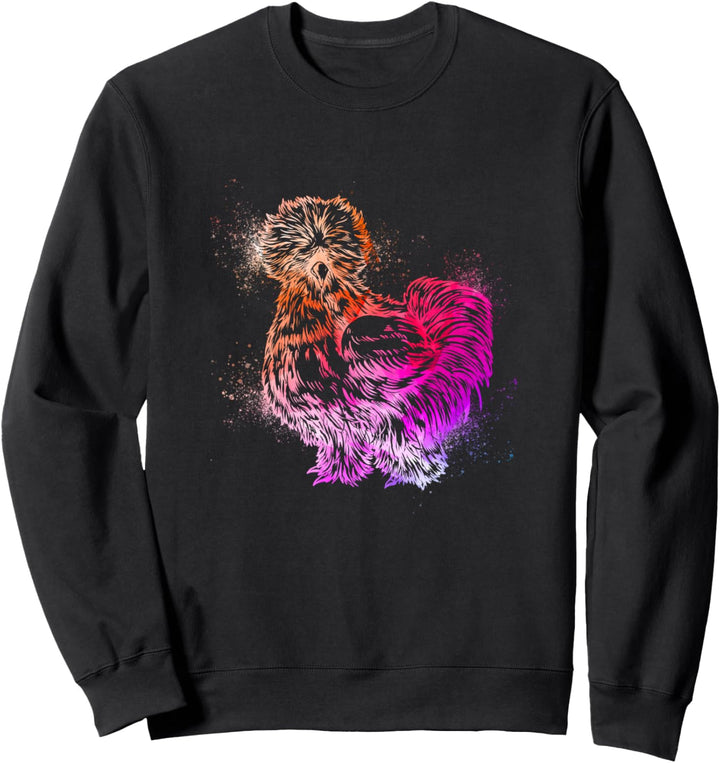 Farbenfrohes Seidenhuhn Sweatshirt