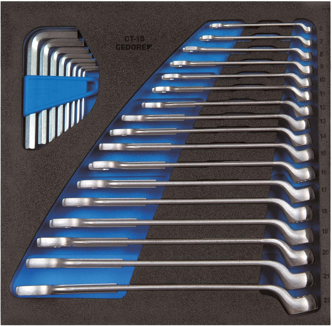 Gedore 1500CT2-1B Check-Tool-Modul 23 Ringmaulschlüssel, gebogen, silber