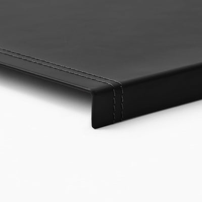 Eglooh - Urania - Gewinkelte Schreibtischunterlage Leder Schwarz cm 90x60 - Innenseele aus Stahl mit