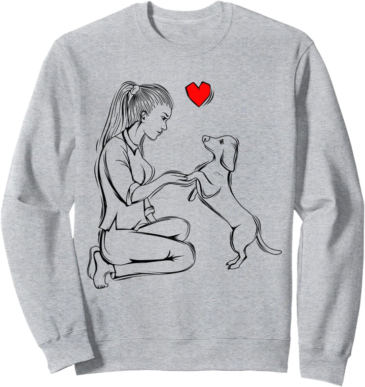 Dackel Hunde Liebe Dachshund Teckel Frauchen Sweatshirt