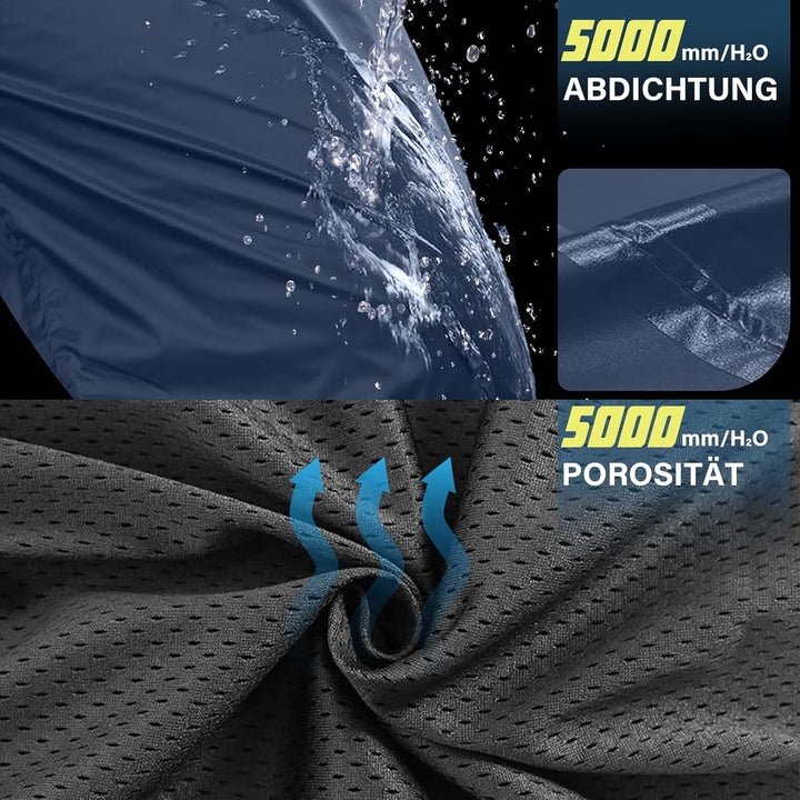 Jogwits wasserdichte Regenhose für Herren Atmungsaktiv Winddicht Outdoorhose Elastischer Bund Hose L