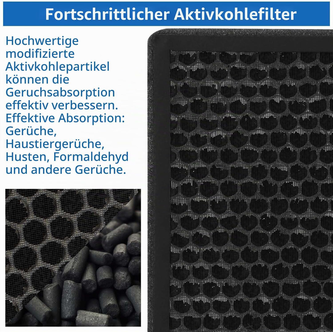 Luftreiniger Filter kompatibel mit Philips 2000 und 3000 Series, H13 True HEPA Ersatzfilter für Phil