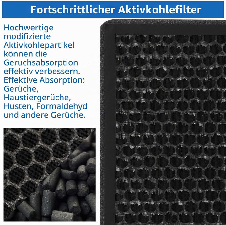 Luftreiniger Filter kompatibel mit Philips 2000 und 3000 Series, H13 True HEPA Ersatzfilter für Phil